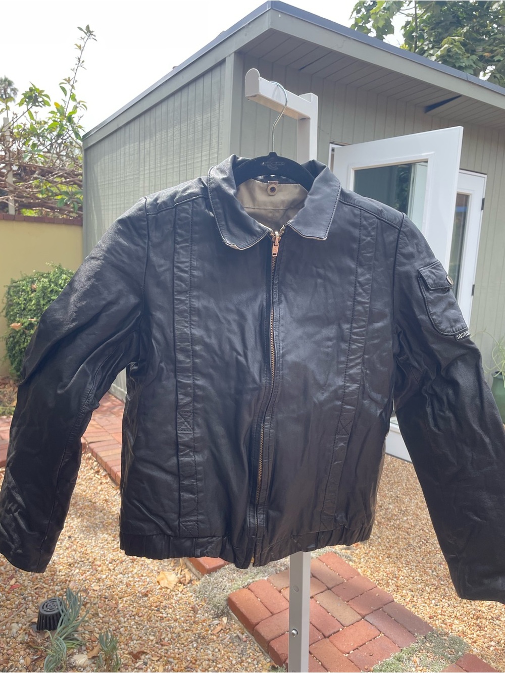 Kids Black Bomber Jacket with Zip Front